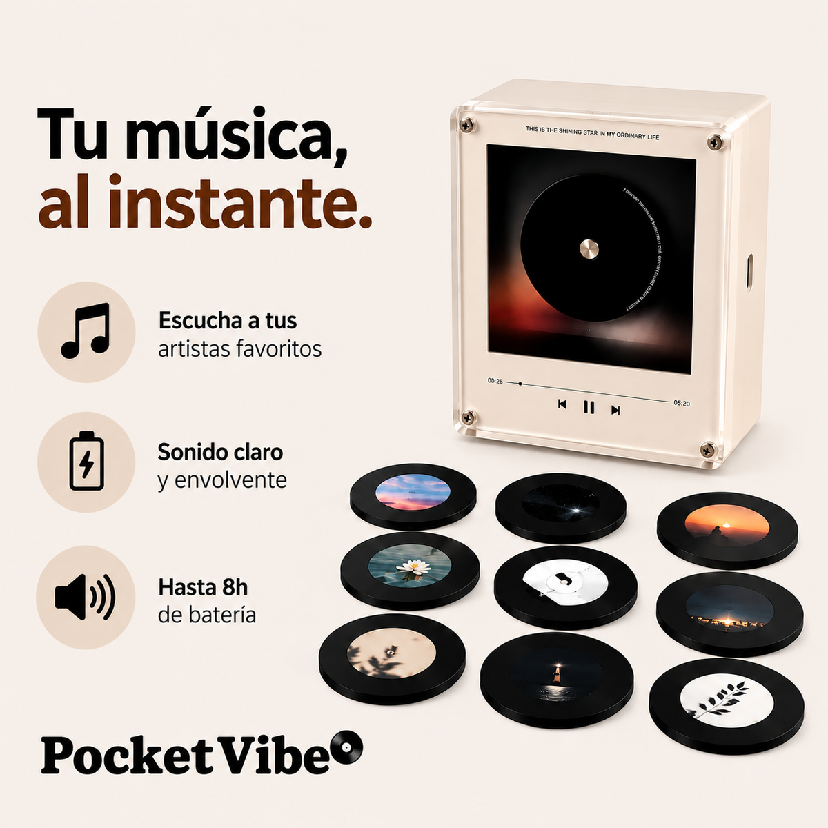 Pocketvibe™ Reproductor Musical