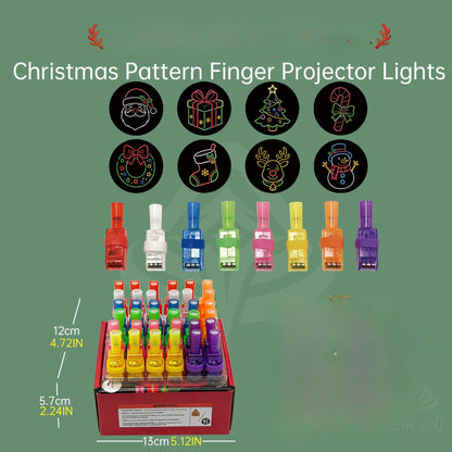 36PCS Halloween LED Light Up Finger Lights Projection Glow Finger Rings for Birthday Party Goodie Bag Stuffers Halloween Decor